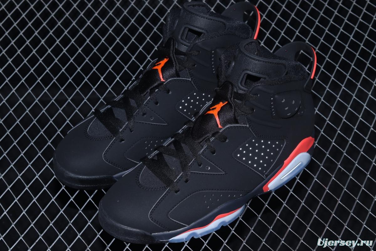 Air Jordan 6 Infrared Black Red Black Infrared 3M reflective Basketball Men's shoes 384664-060