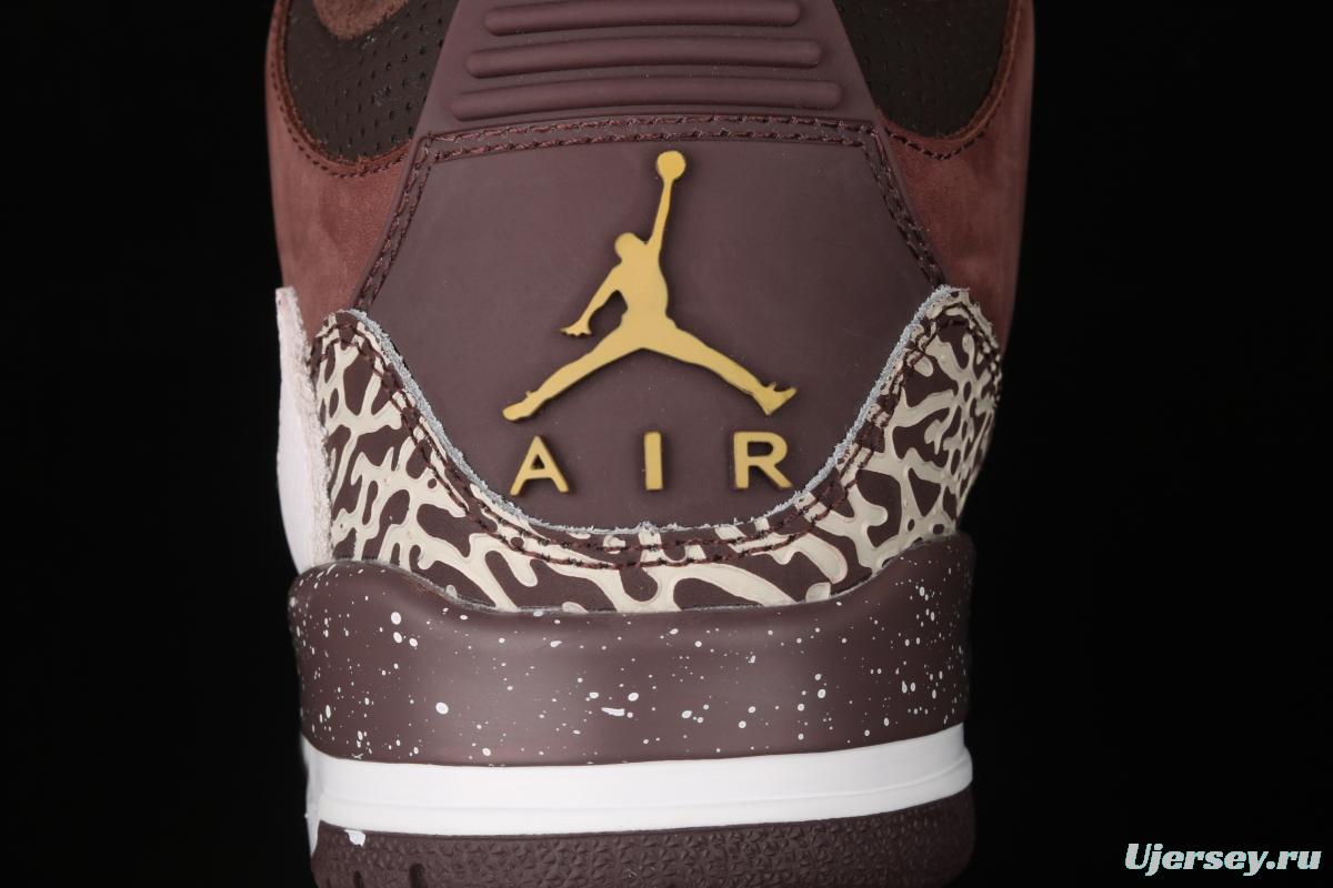 Air Jordan 3 SE Denim AJ3 Joe 3 barbed khaki brown basketball shoes 626988-018