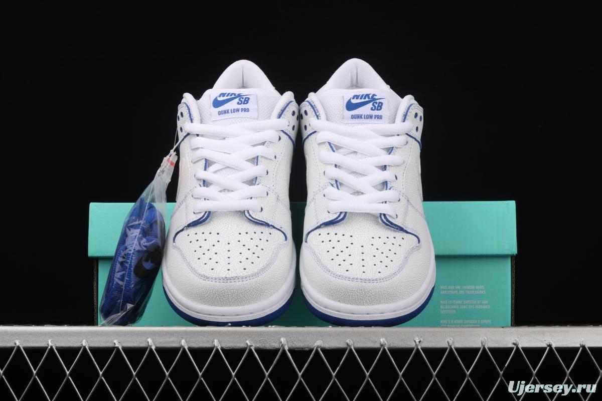 NIKE SB DUNK Low Pro Magnolia QQ crack ice blue blue porcelain sports skateboard shoes CJ6884-100