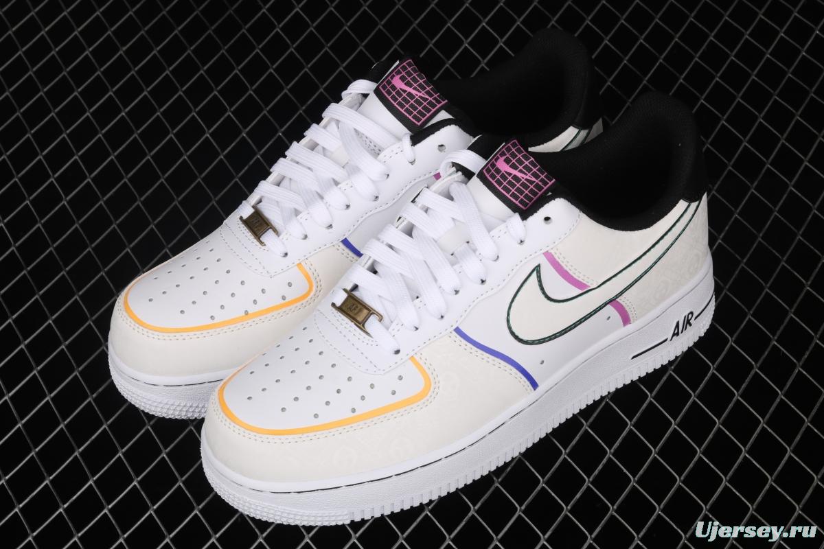 NIKE Air Force 1 Low Day of the DeAdidas Day of the Dead 3M reflective low-top casual board shoes CT1138-100