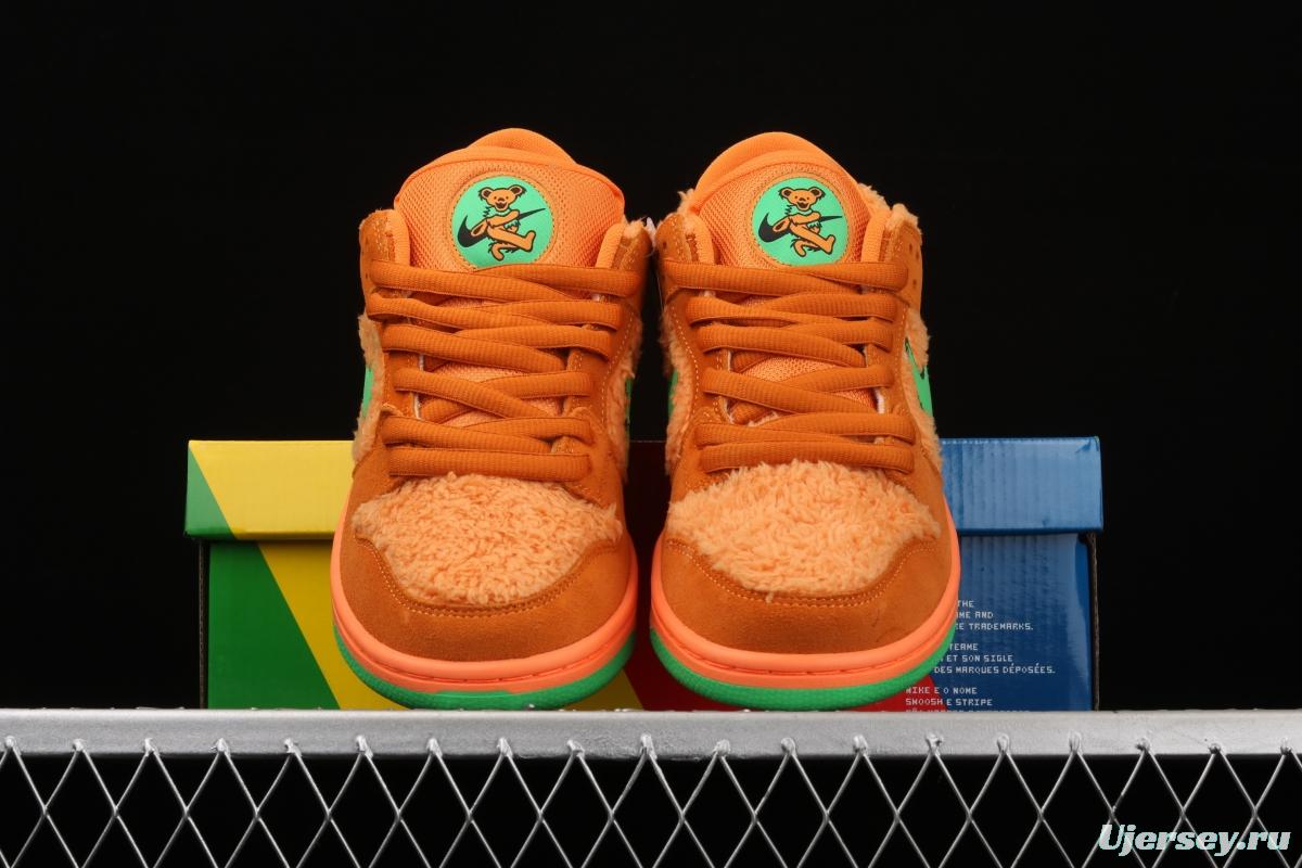 Grateful DeAdidas x NIKE SB DUNK Low Yellow Bear joint style yellow and green bear sports skateboard shoes CJ5378-800