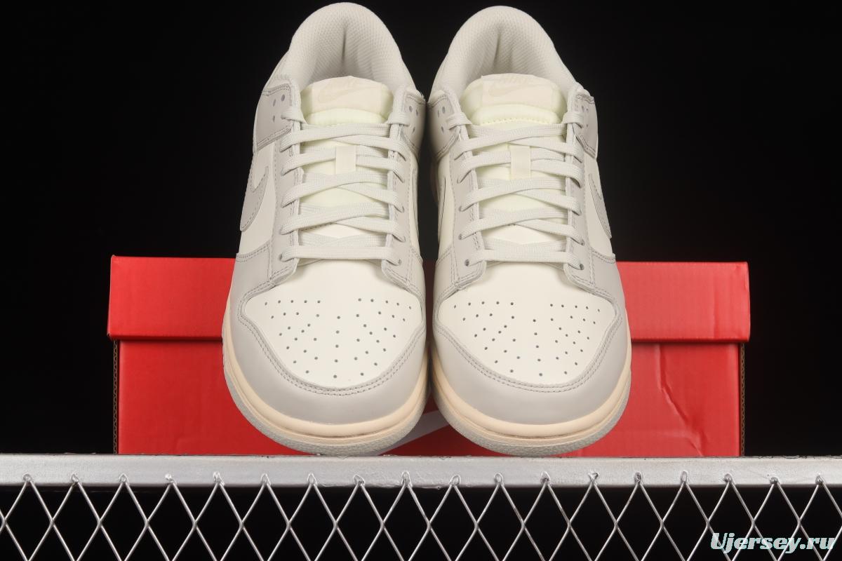 NIKE DUNK Low Bone White Color Matching SB Buckle Backboard Fashion Casual Sneakers DD1503-107