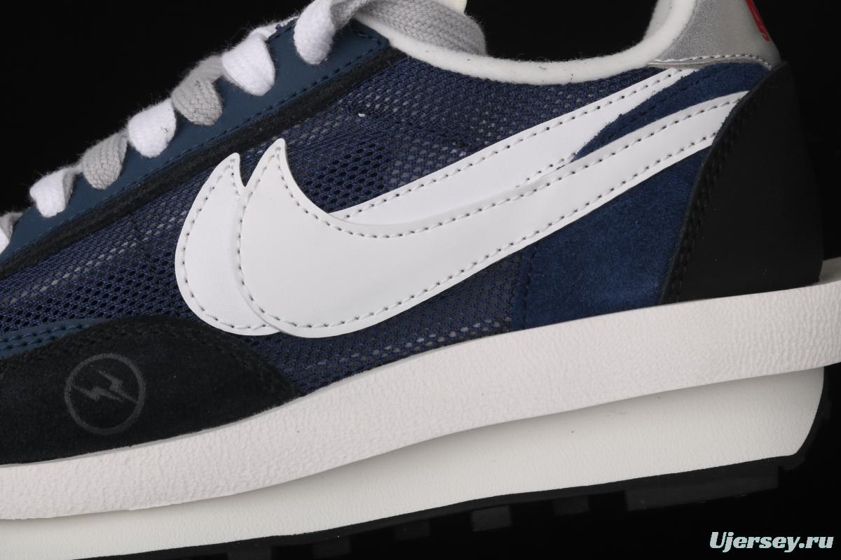 Fragment Design x Sacai x NIKE LVD Waffle Daybreak Fujiwara Hiroshi Fujiwara co-signed the catwalk style double hook Swoosh running shoes BV0073-008