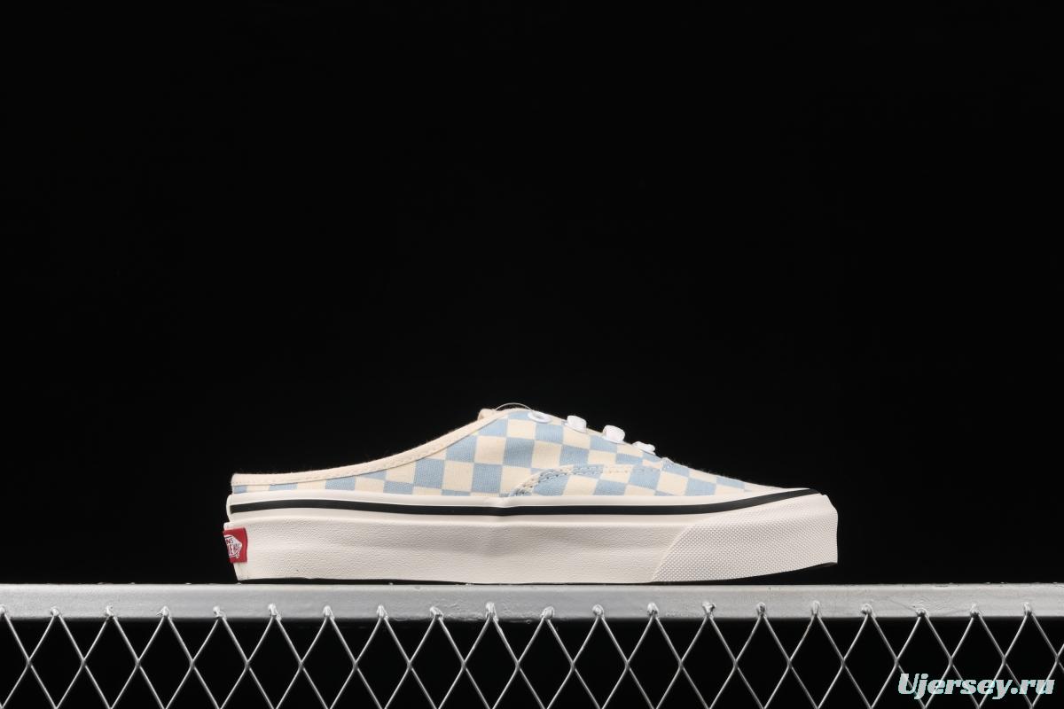 Vans Authentic Anaheim checkerboard semi-dragged canvas lazy shoes VN0A54F75BU