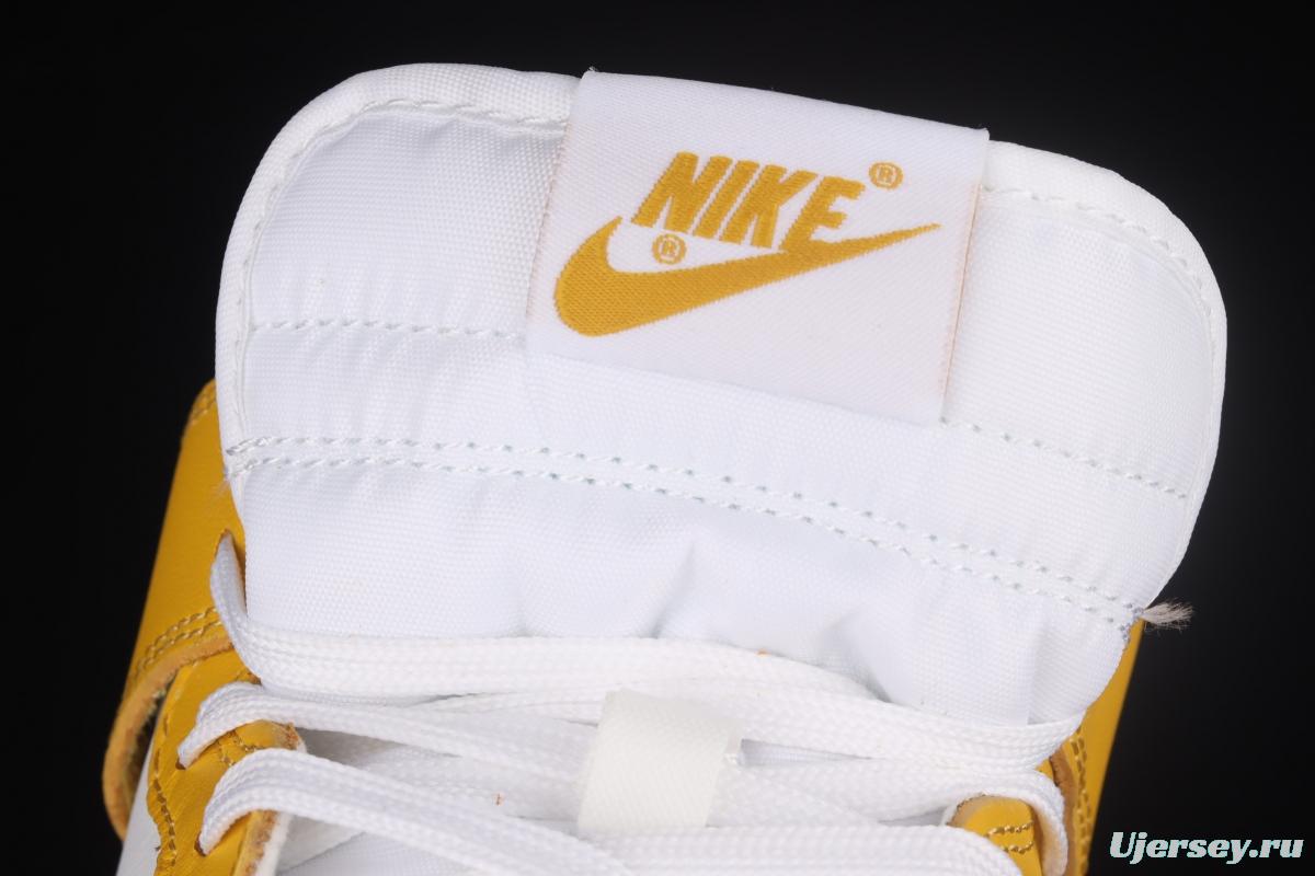 NIKE SB DUNK High white and yellow color SB rebound high upper shoes DD1869-106