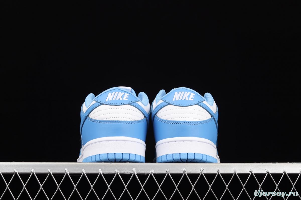 NIKE DUNK Low University Blue White Blue North Carolina White Blue Slam Dunk Series low side Leisure Sports Skateboard shoes DD1391-102