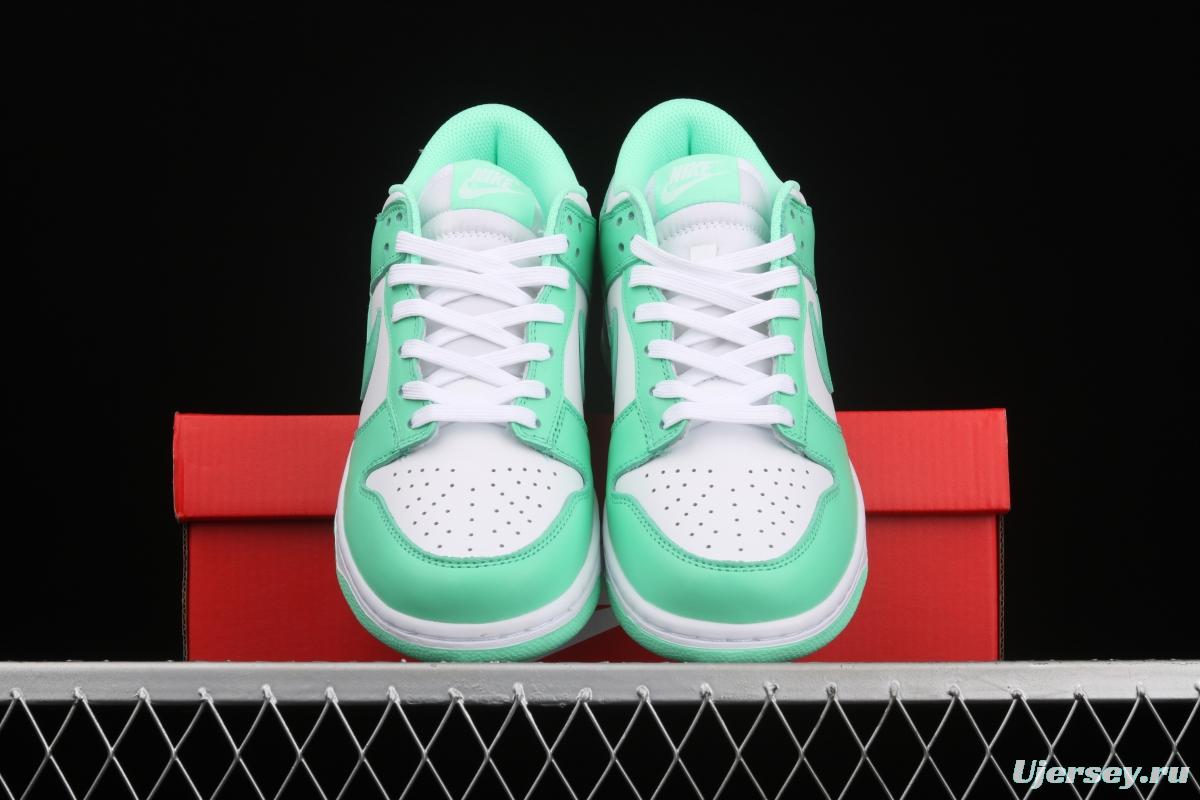 NIKE SB DUNK Low White/Green Glow Tiffany Green White Slam Dunk Series low side leisure sports skateboard shoes DD1503-105