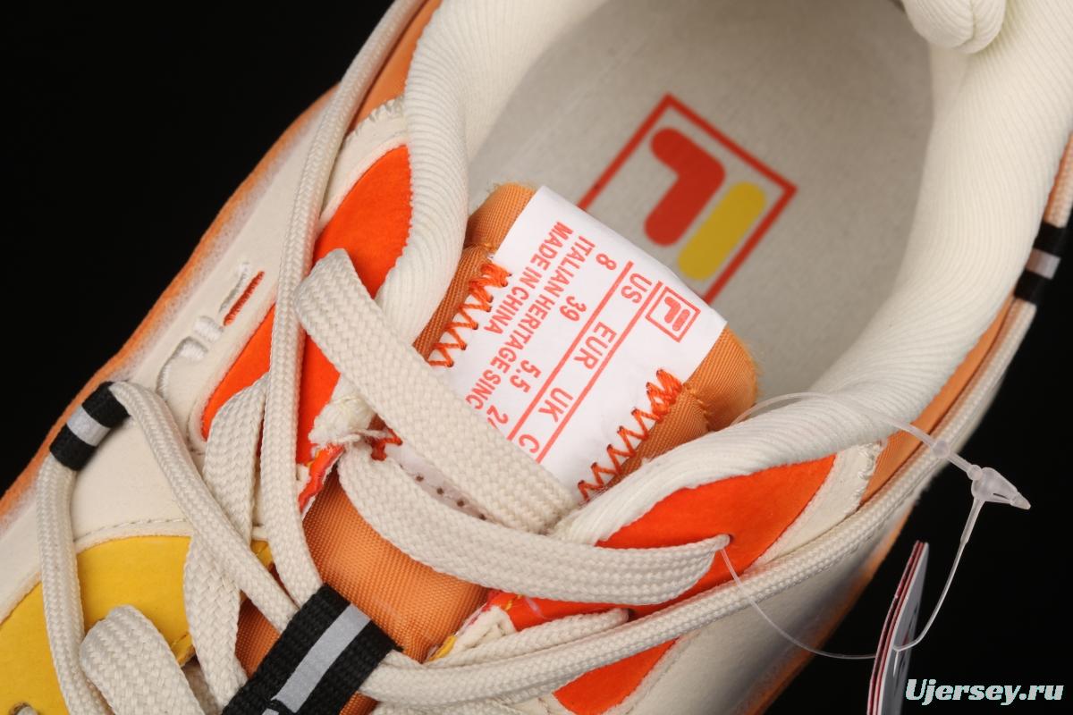 Fila Jogger spring and summer style orange soda hit color couple sports shoes T12W111108FGA