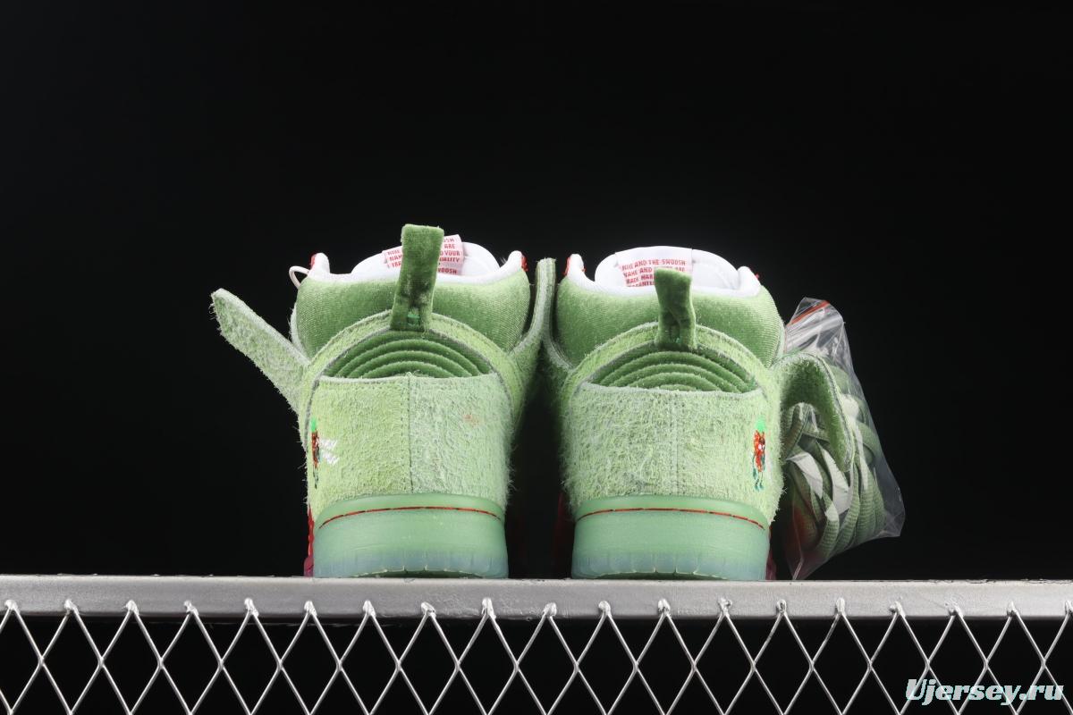 NIKE SB DUNK High Strawberry Cough strawberry green casual skateboard shoes CW7093-600