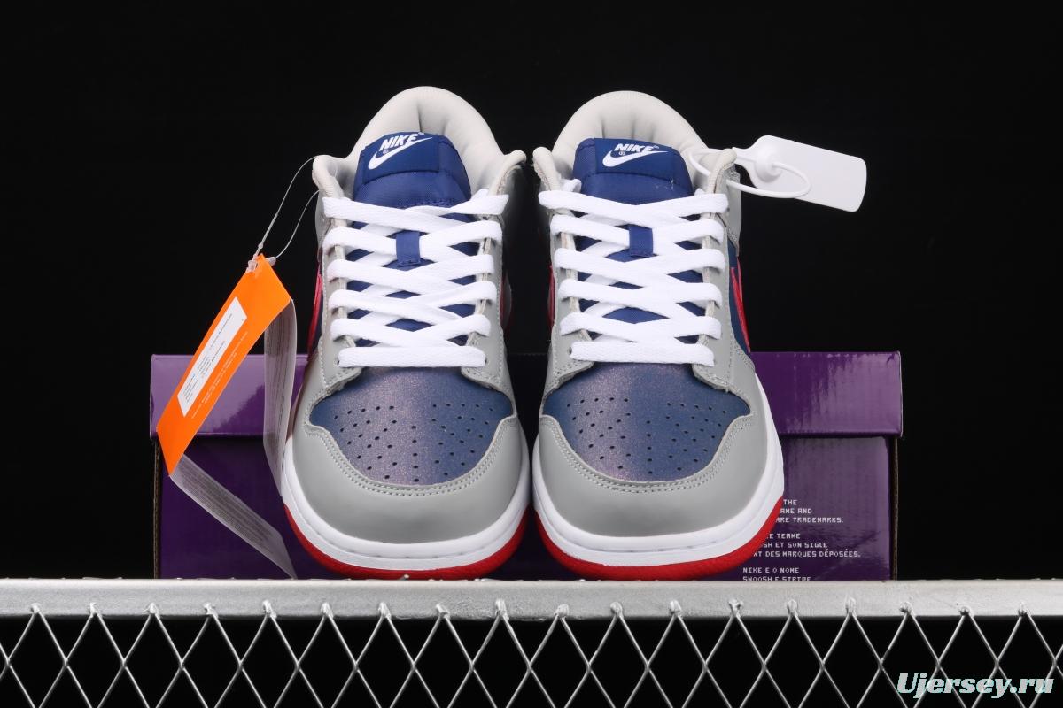 NIKE DUNK Low Samba Japan restricts the sale of Super Blue / Samba Red-Silver leisure sports board shoes CZ2667-400