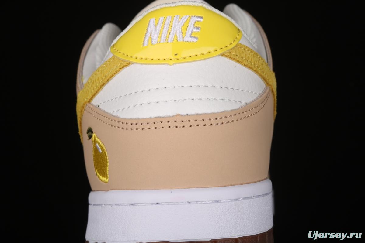 NIKE SB DUNK Low dunk series lemon yellow color matching low-side leisure sports skateboard shoes DJ6902-700