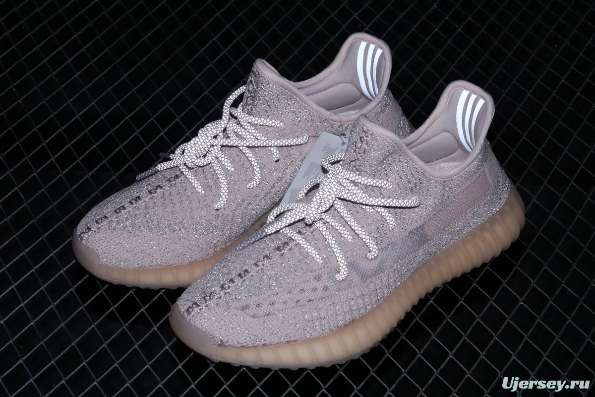 Adidas Yeezy 350 Boost V2 Synth FV5666 Darth Coconut 350 second generation silver powder hollowed out all over the sky