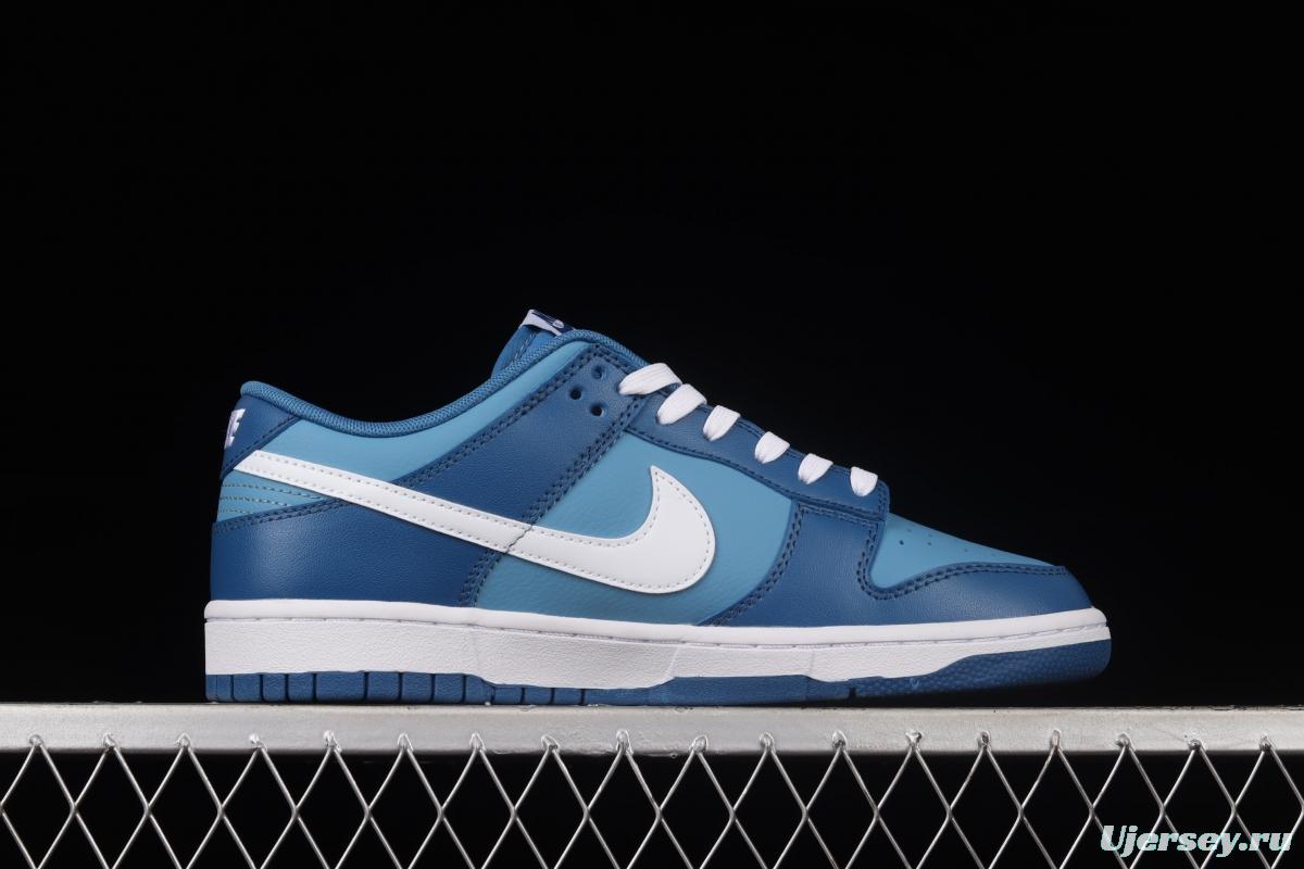 NIKE SB DUNK Low Dark Marina Blue sea blue color SB buckle rebound fashion leisure board shoes DJ6188-400