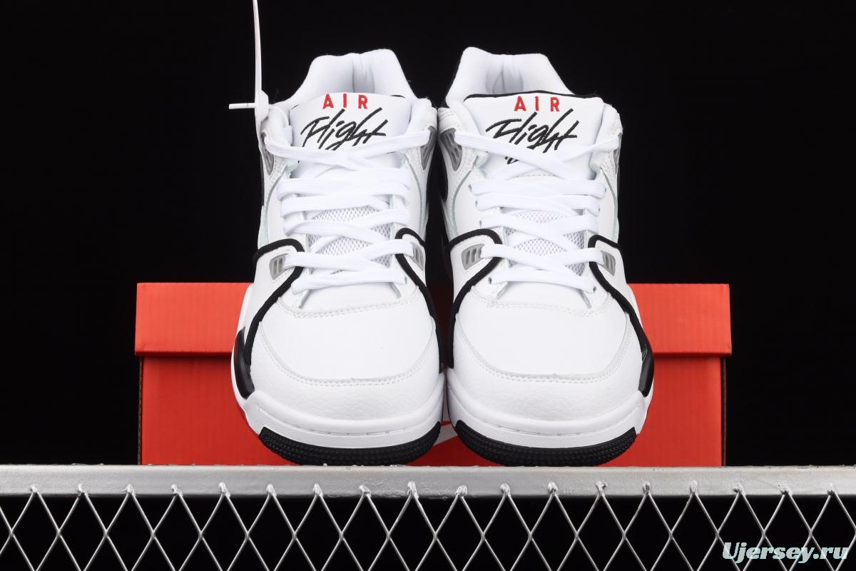 NIKE Air Flight 89 White and Black Air cushion Basketball shoes DB5918-100