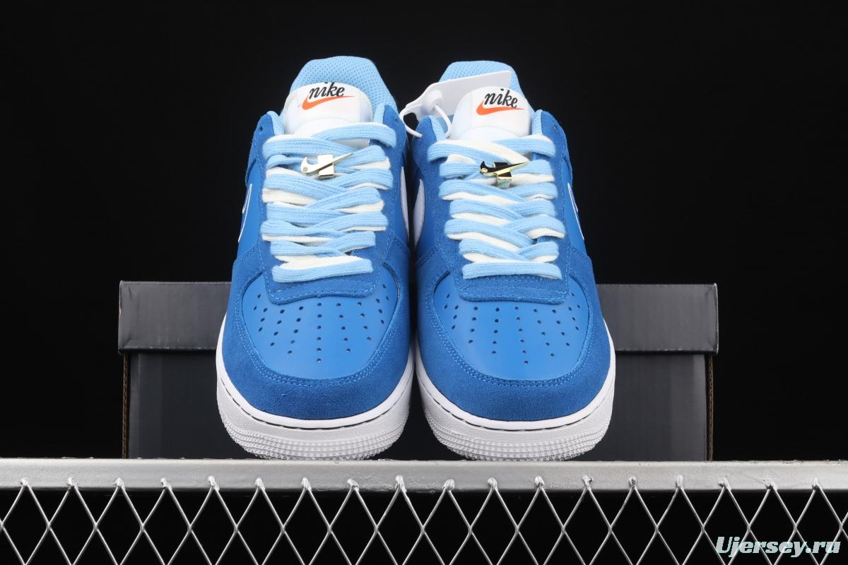 NIKE Air Force 11407 Low sky blue electric embroidery hook low-top casual board shoes DB3597-400