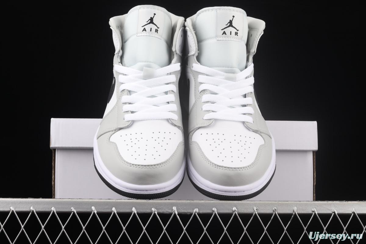 Air Jordan 1 Mid new cigarette ash cultural basketball shoes BQ6472-015
