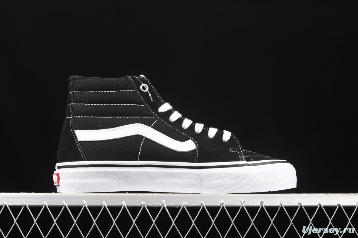 Vans Sk8-Hi black side chessboard plaid professional skateboard shoes VN0A5FCCY28