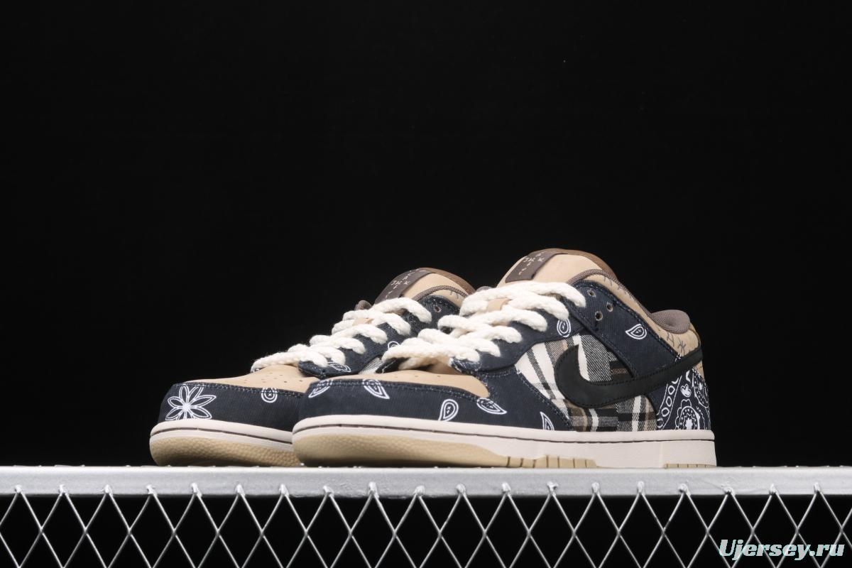 Travis Scott × SB DUNK joint name board shoes cashew fruit CT5053-001