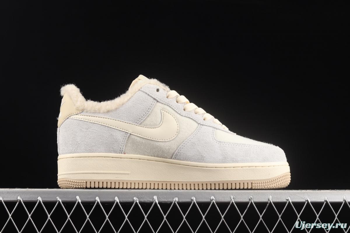 NIKE Air Force 1o07 Low Sherpa wool lined low-top casual board shoes DO7195-025