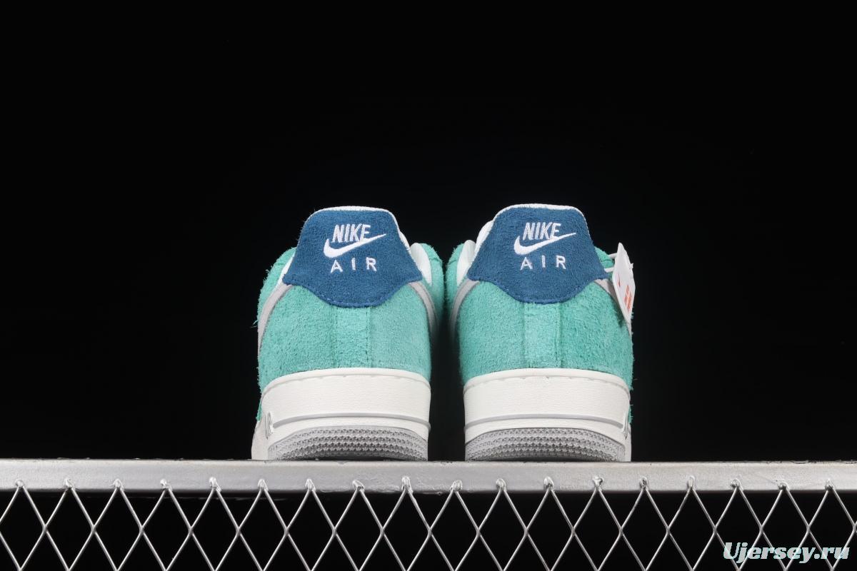 NIKE Air Force 1' 07 Low light green suede stitching low-top casual board shoes BQ8988-102