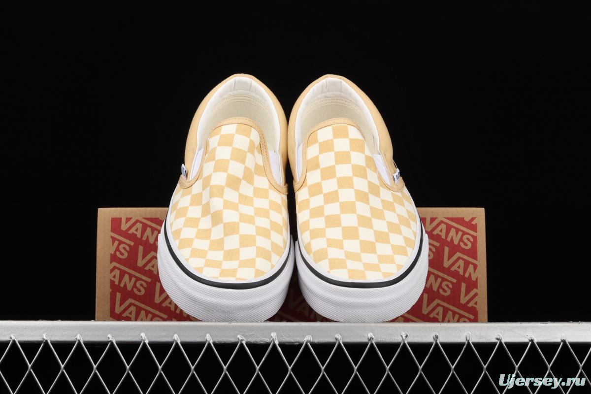 Vans OG Classic Slip-On Loafers Shoes checkerboard khaki classic lazy suit low-top canvas shoes VN0A33TB43A