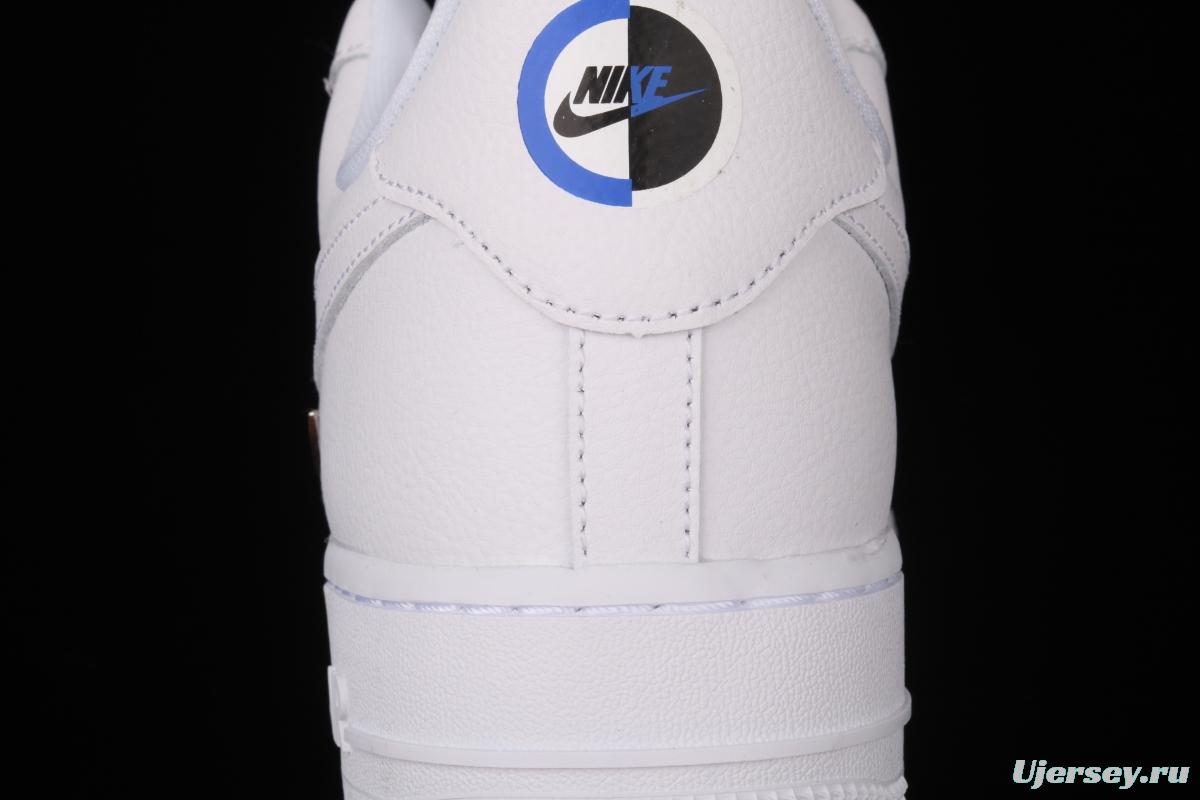 NIKE Air Force 11607 Low All white joint name small silver hook low-top casual board shoes CT1990-100