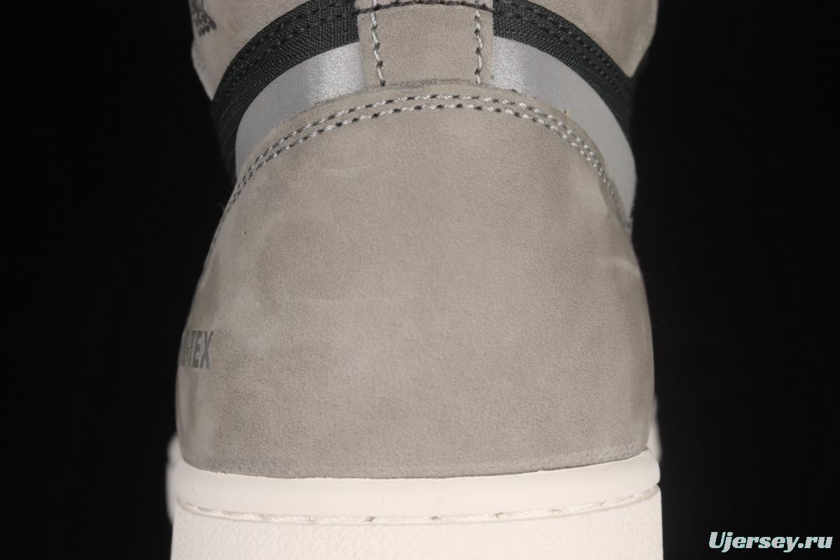Air Jordan 1 Retro Premium Black and Grey 3M reflective High Top Basketball shoes DB2889-001