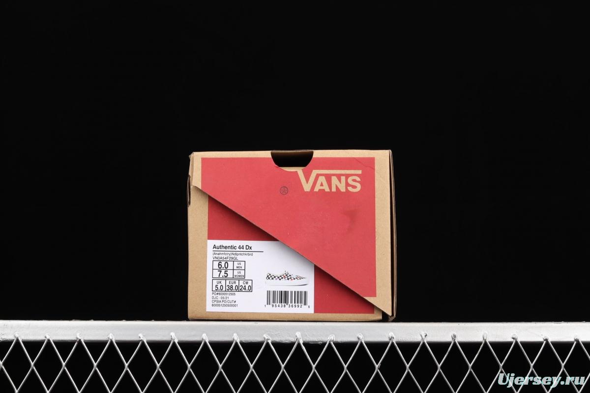 Vans Authentic new summer color matching weaving color checkerboard low upper board shoes VN0A54F29GL