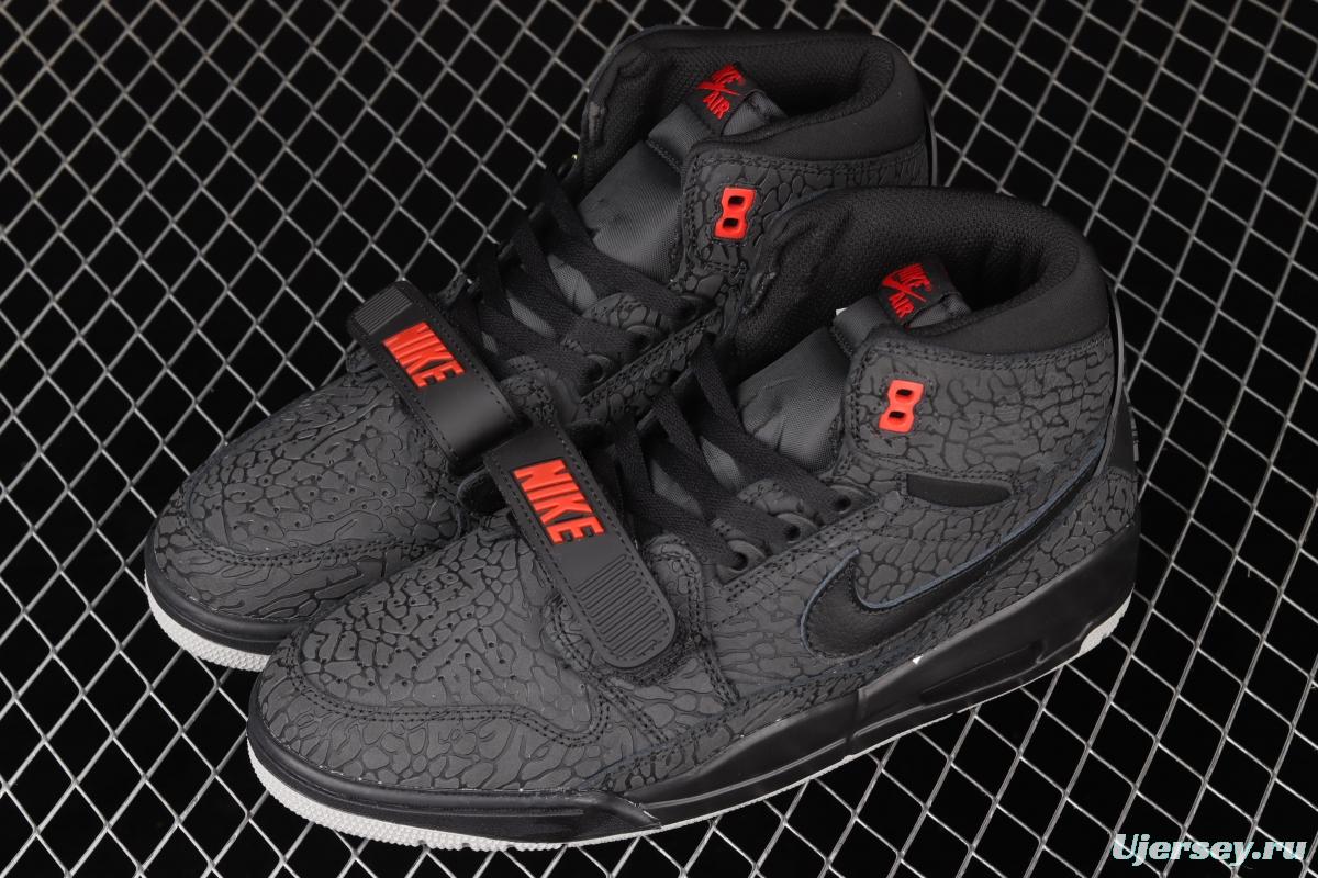 Jordan Legacy 312 black burst color matching Velcro three-in-one board shoes AV3922-006