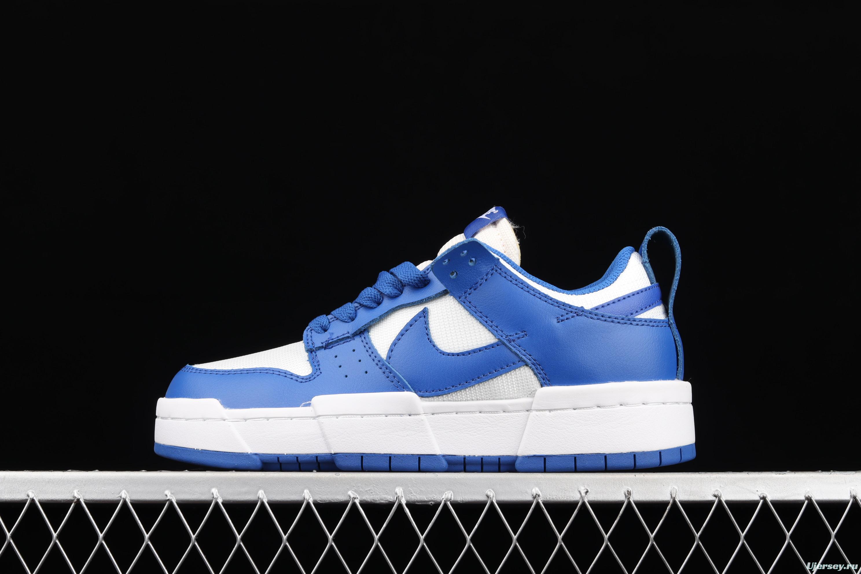 NIKE DUNK Low Disrupt White/Sand/Ghost/Sail lightweight dunk destruction series deconstructed wind low side casual skateboard shoes CK6654-100