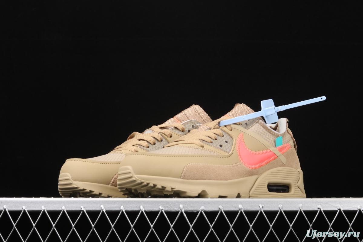 OFF-White x NIKE Air Max 90 OW joint limited edition classic air cushion running shoes AA7293-200