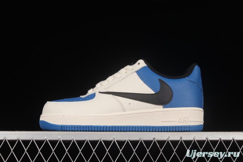 NIKE Air Force 1'07 Beige Blue Barb Low Top Casual Sneakers HG1136-022