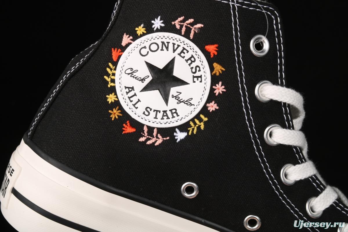 Converse All Star Lift fashionable thick-soled high-upper canvas shoes 571085C