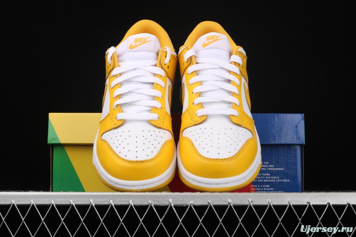 NIKE SB DUNK Low SP Syracuse yellow and white full-head low-top skateboard shoes CU1726-901