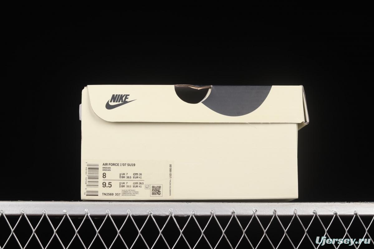 NIKE Air Force 11407 Low Su19 beige blue yellow Memphis Grizzlies city limited low-top casual board shoes TN2569-307