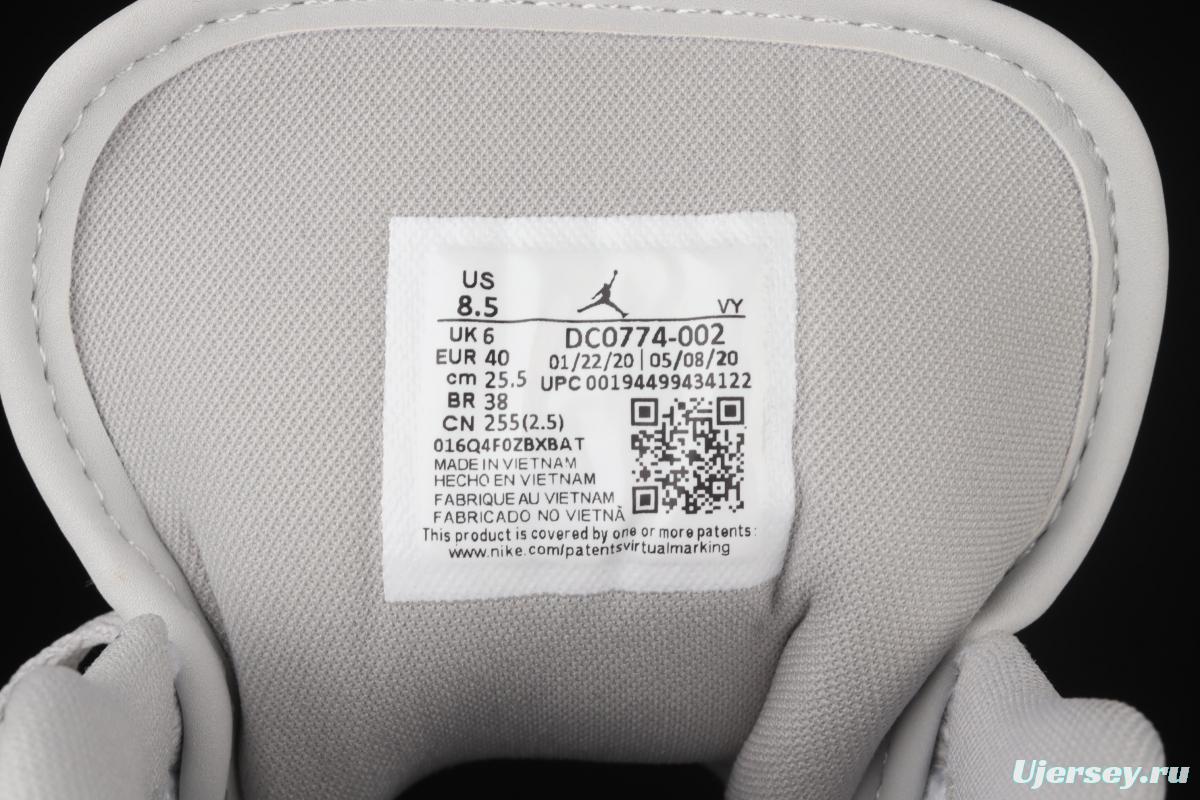 Air Jordan 1 Low low side frosted ash culture leisure sports shoes DC0774-002