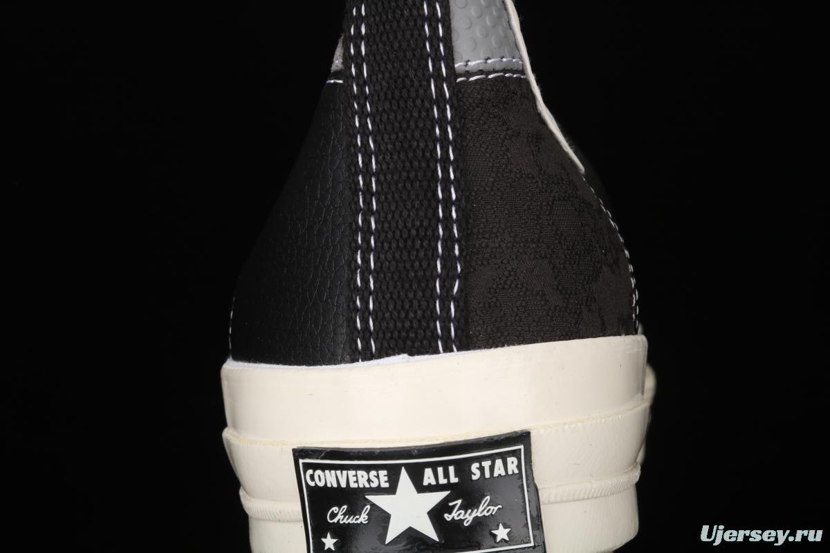 Converse Chuck 70 Converse limited mixed material splicing high-top casual board shoes 163220C