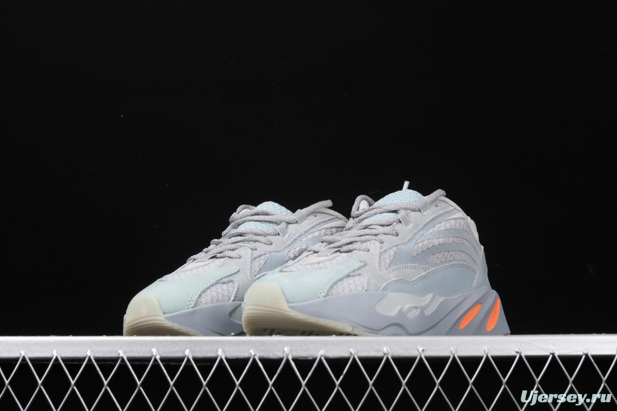 Adidas Yeezy Boost 700V2 Inertia FW2549 Kanye coconut 700V2 grayish blue running shoes 3M reflective BASF popcorn outsole