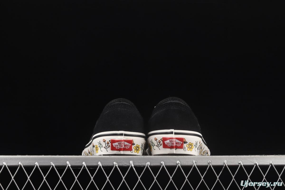Vans Style 36 Decon SF Black and Grey spliced Butterfly Flower Leisure Board shoes VN0A5HYRA1H