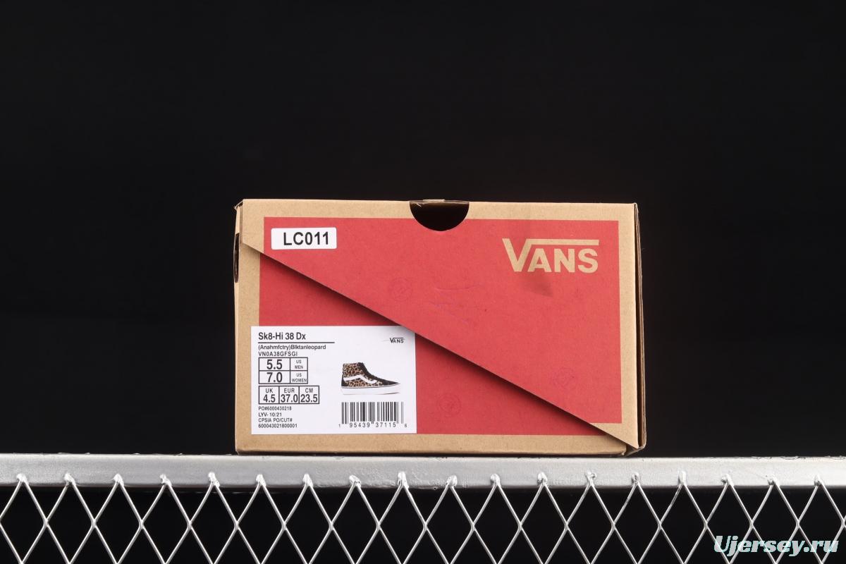Vans UA SK8-Hi 38 DX Anaheim new leopard print high upper shoes VN0A38GFSGI
