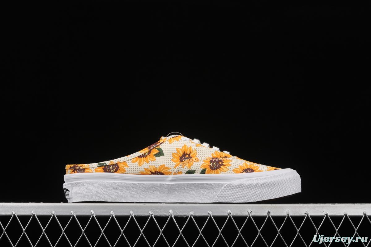 Vans Authentic Limited Edition clear Summer Daisy Sunflower Printing half-drag VN0A5HYP6SR