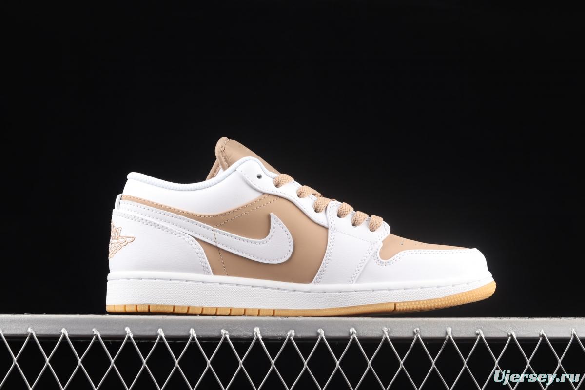 Air Jordan 1 Low white and yellow low side culture leisure sports shoes DN6999-100