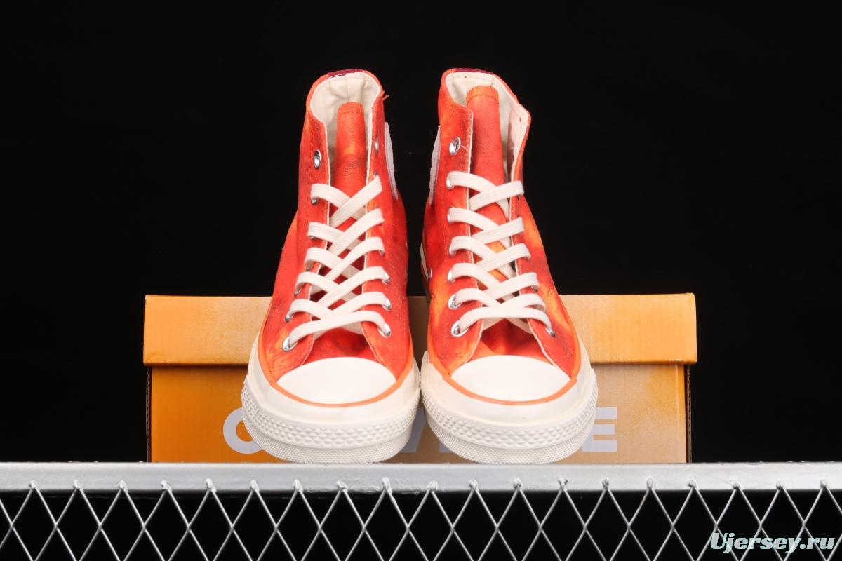 Concept x Converse joint style peach color matching high-top leisure board shoes 170590C