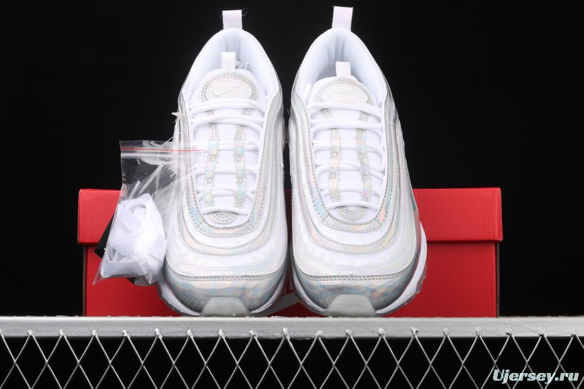 NIKE Air Max 97 PRM colorful laser reflective bullet air cushion running shoes CU8872-196