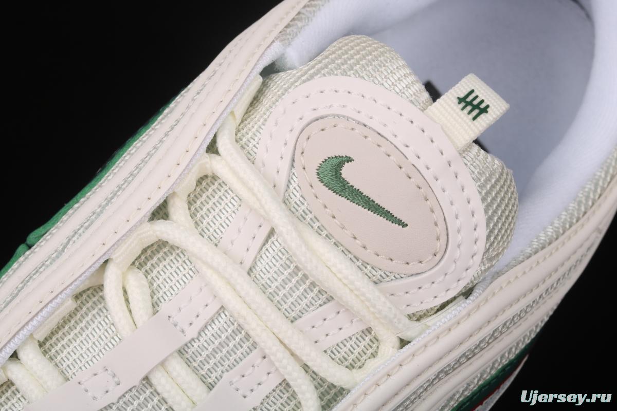 NIKE Air Max 97 Undefeated Co-signed White and Green bullet 986-100