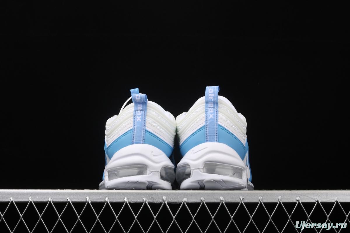 NIKE Air Max 97 Essential White Blue simple White Blue 3M reflective bullet Air cushion running shoes BV1982-101