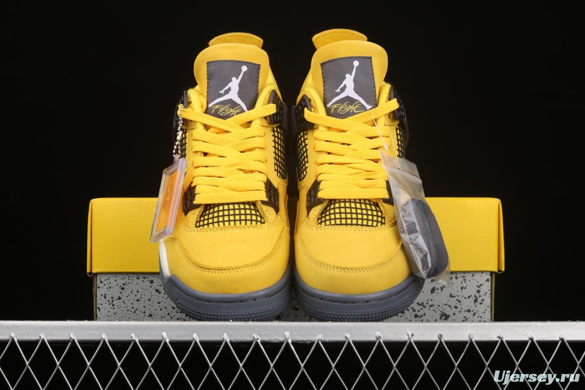 Air Jordan 4 Lightning duplicates white and yellow electric letter CT8527-700