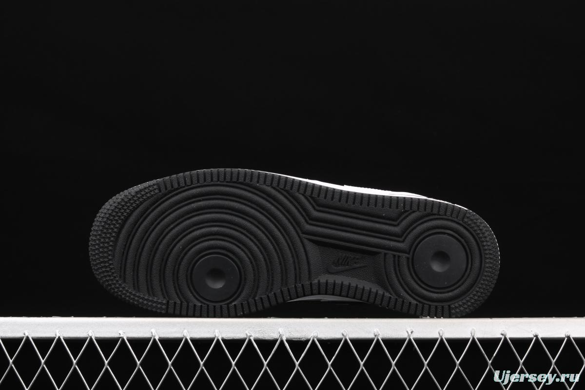 NIKE Air Force 1x07 Low black and white deconstruct low-top casual board shoes DD7113-100