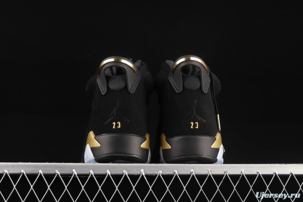 Air Jordan 6 DMP black gold men's cultural basketball shoes CT4954-007