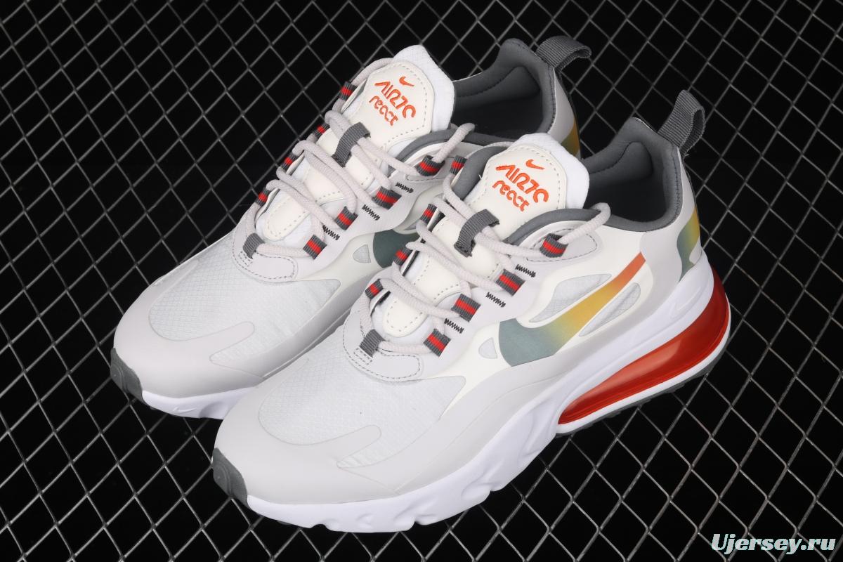 NIKE Air Max 270React new high-frequency mesh function half-palm air cushion cushioning running cloth shoes CD6615-100